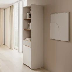 Orlano - Boekenkast - Beige - 61x42x197 cm