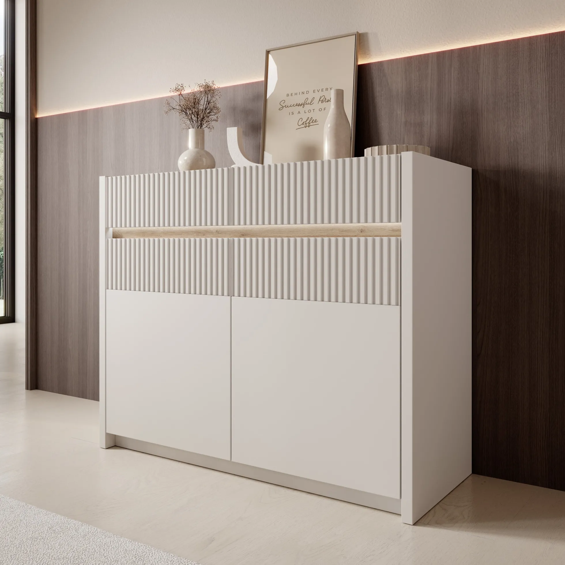 Orlano - Dressoir - Beige - 105x42x86 cm