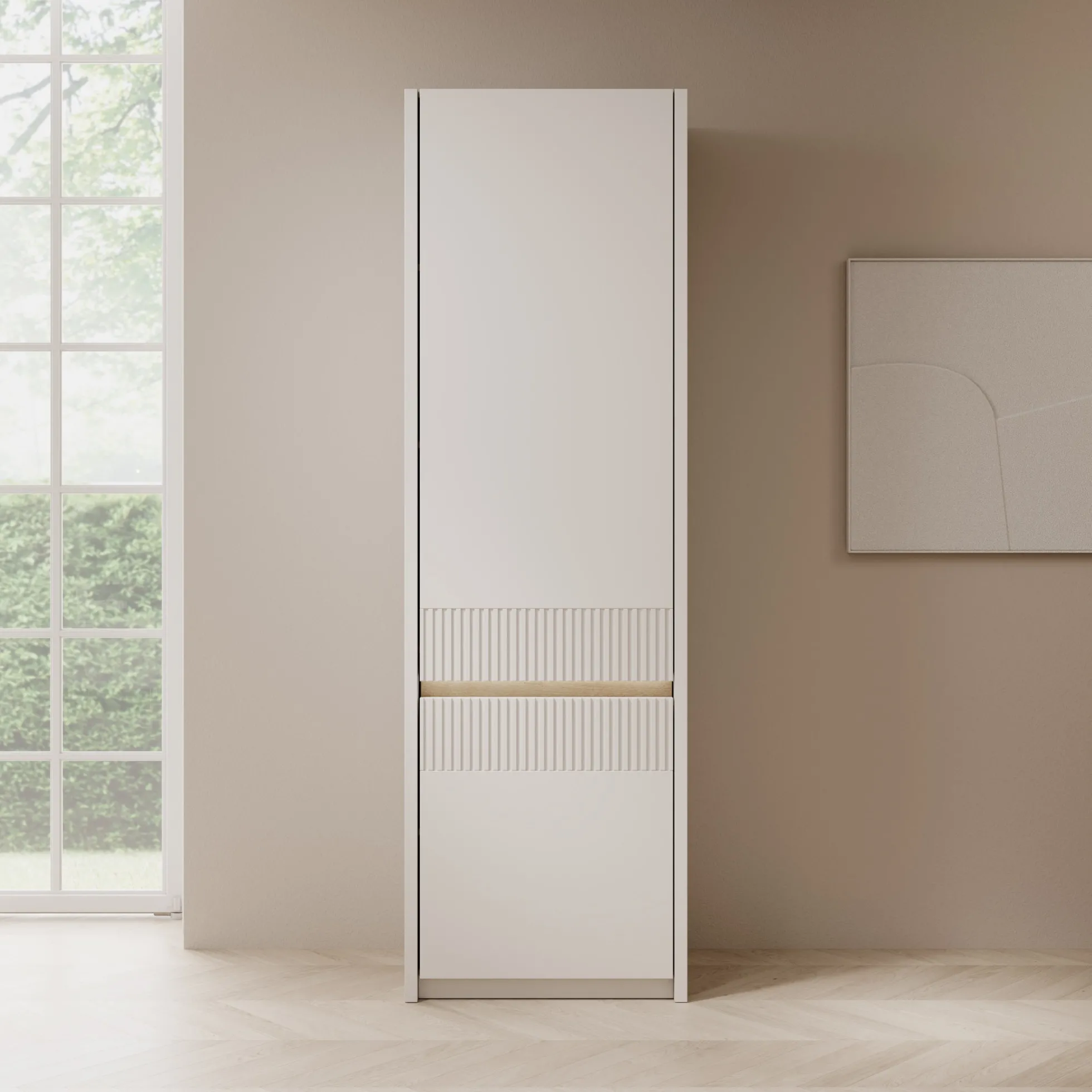 Orlano - Kledingkast - Beige - 61x42x197 cm