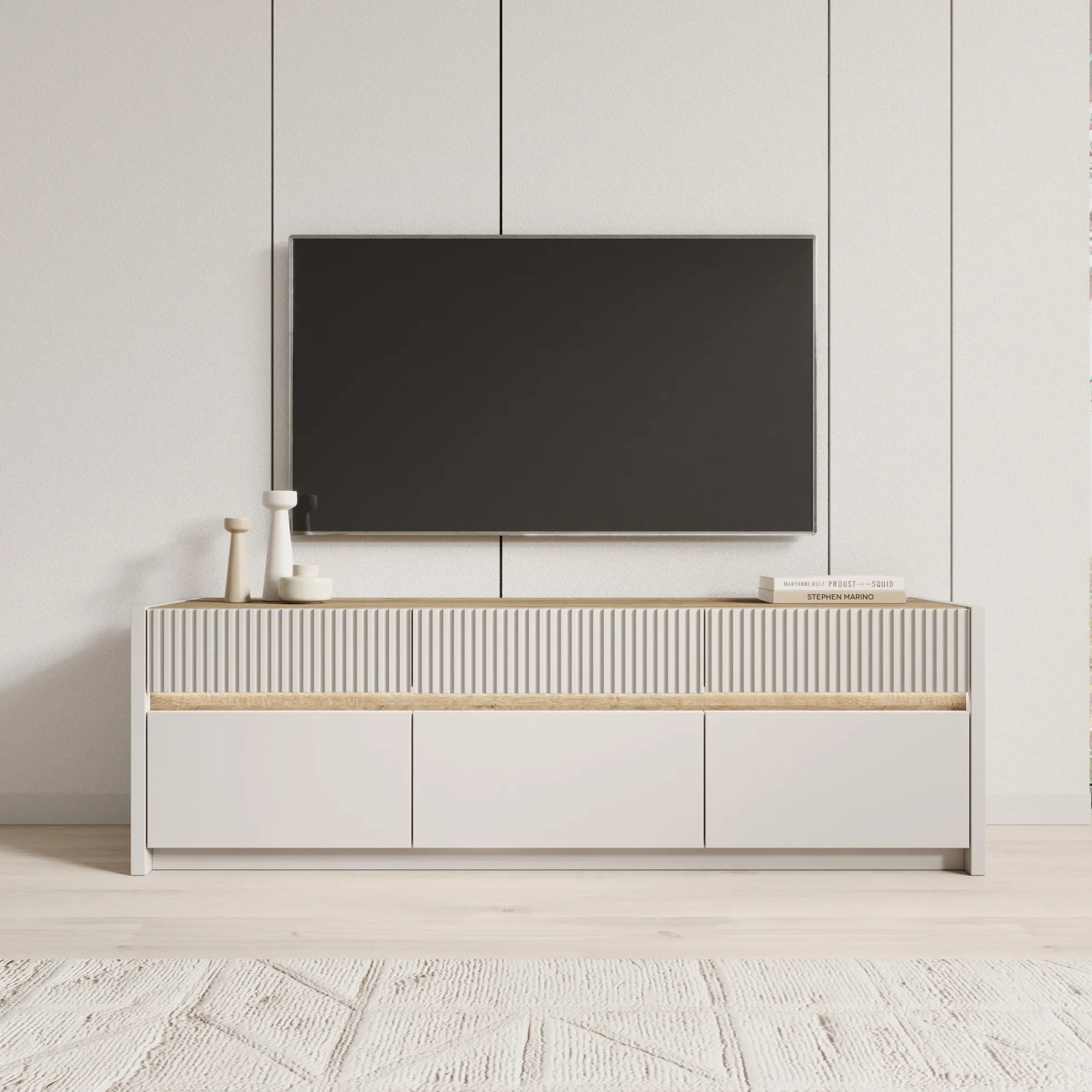 Orlano - TV-Meubel - Beige - 160x42x51 cm