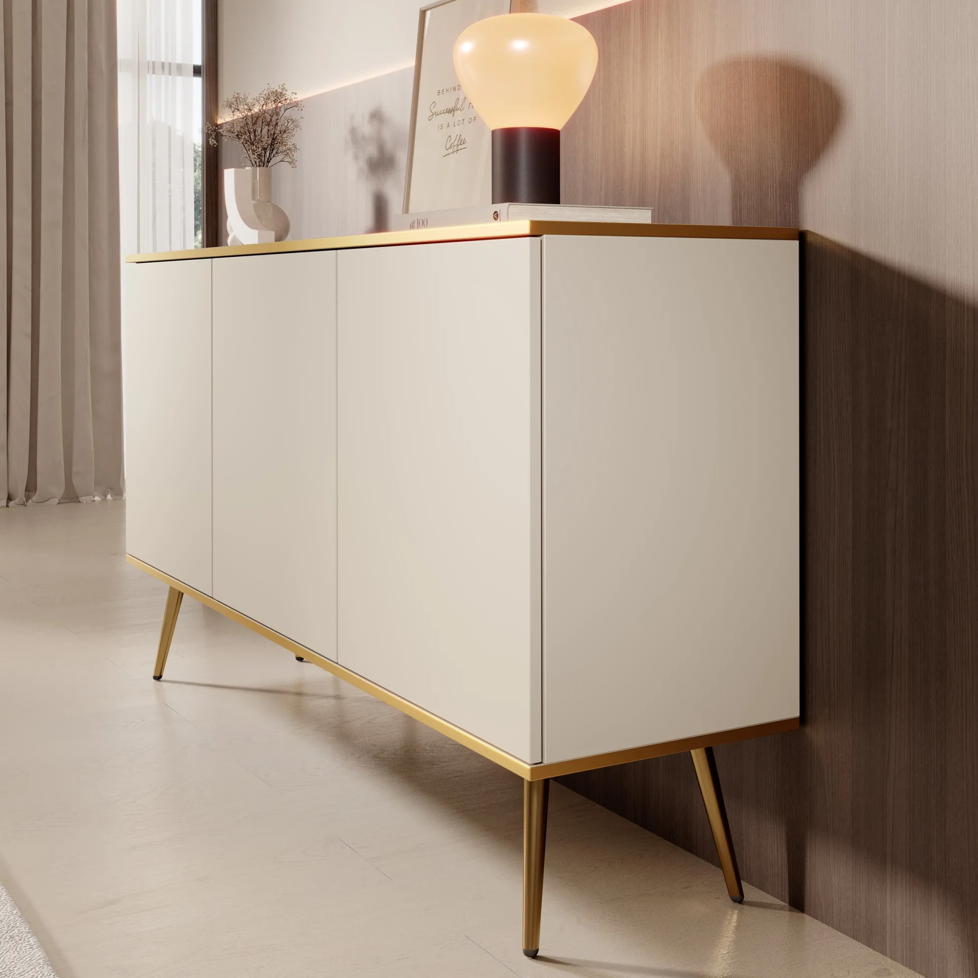Orleans - Dressoir - Beige - 160x39x85 cm