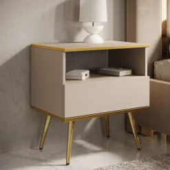 Orleans - Nachtkastje - Beige - 54x39x59 cm