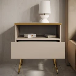 Orleans - Nachtkastje - Beige - 54x39x59 cm