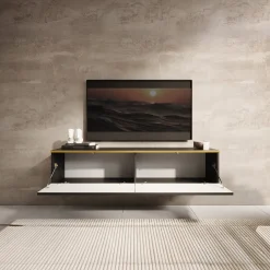 Orleans - TV-Meubel - Zwart - 135x32x30 cm