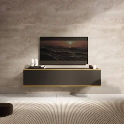 Orleans - TV-Meubel - Zwart - 135x32x30 cm