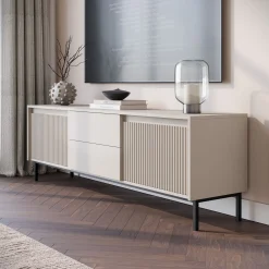 Orvana 2 - TV-Meubel met 2 deuren - Beige - 174x40x60 cm