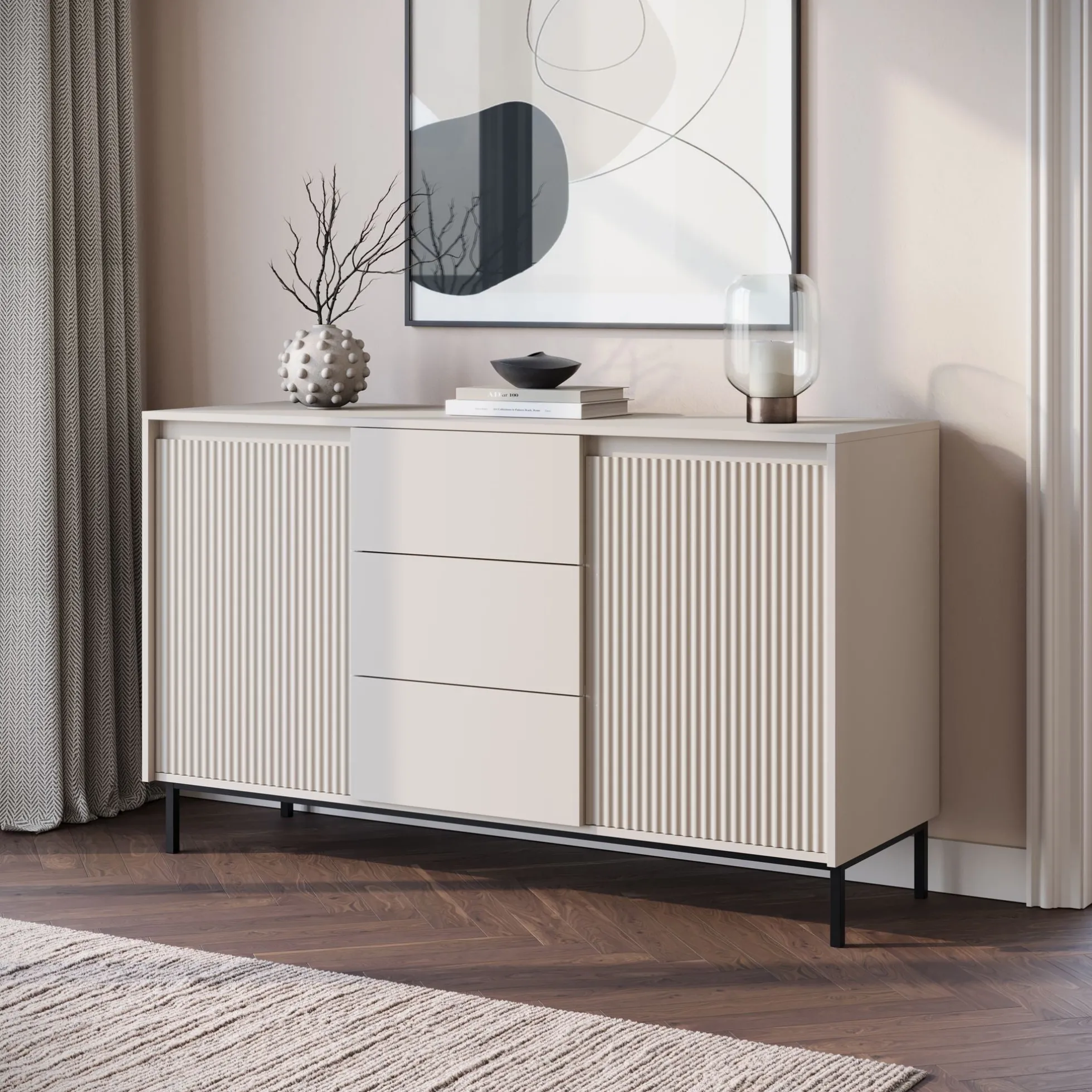 Orvana - Dressoir - Beige - 153x50x90 cm
