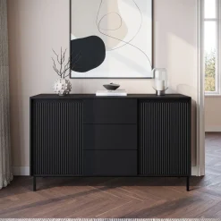 Orvana - Dressoir - Zwart - 153x50x90 cm
