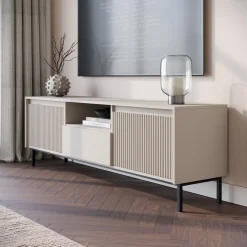 Orvana - TV-Meubel met 2 deuren - Beige - 174x40x60 cm