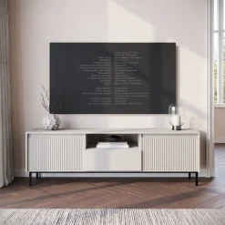 Orvana - TV-Meubel met 2 deuren - Beige - 174x40x60 cm
