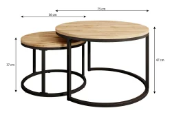 Ovalo - Salontafel set van 2 - Beige