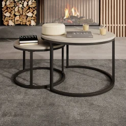 Ovalo - Salontafel set van 2 - Beige