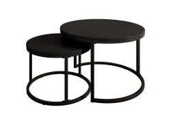 Ovalo - Salontafel set van 2 - Zwart
