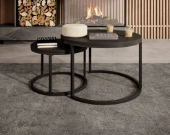 Ovalo - Salontafel set van 2 - Zwart