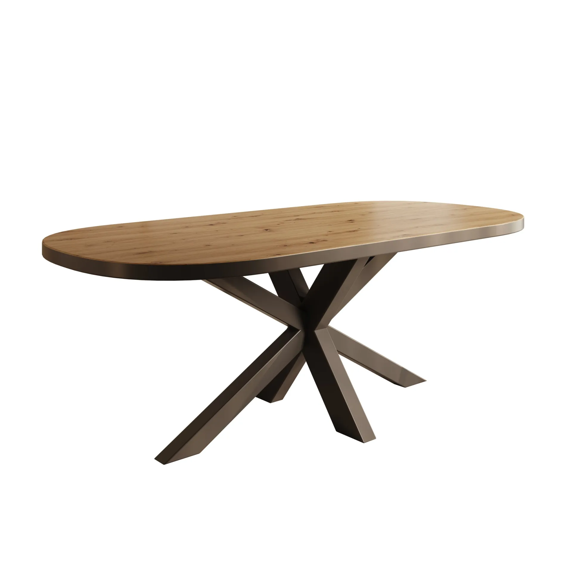 Ovelis - Eetkamertafel - Eikenpatroon - 209x100x77 cm