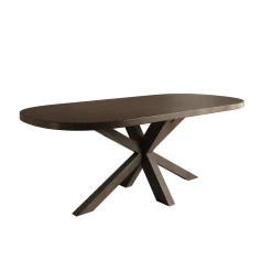 Ovelis - Eetkamertafel - Zwart eiken - 209x100x77 cm