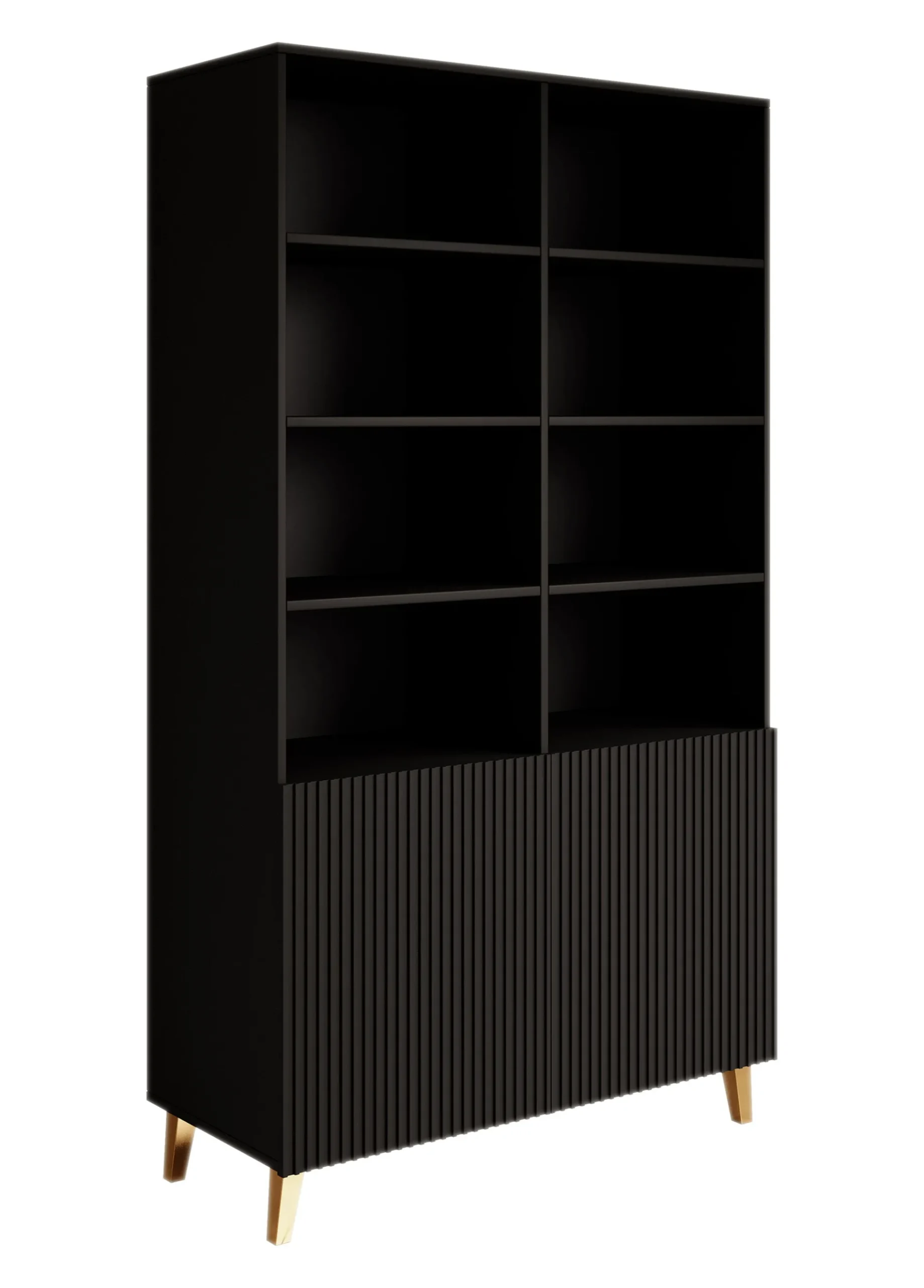 Palamos - Boekenkast - Mat zwart - 100x40x177 cm