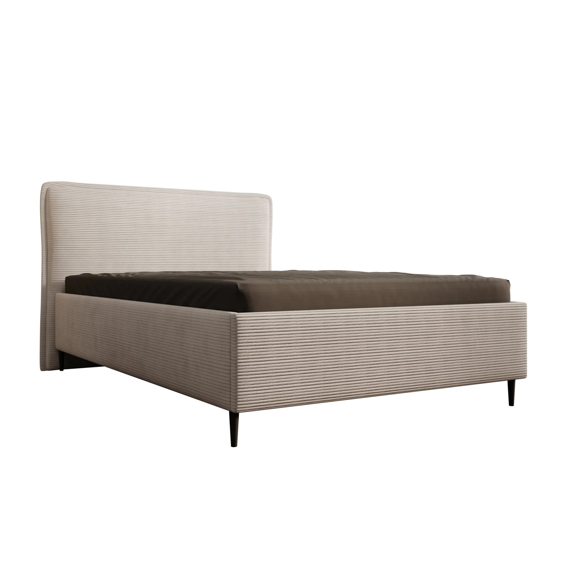 Palawan - Tweepersoonsbed - Ribstof beige - 140x200 cm