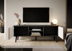 Palladium - TV-Meubel - Eiken/zwart - 154 cm
