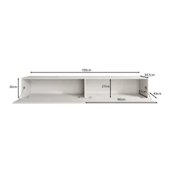 Palm - TV-Meubel - Beige - 180x40x30 cm