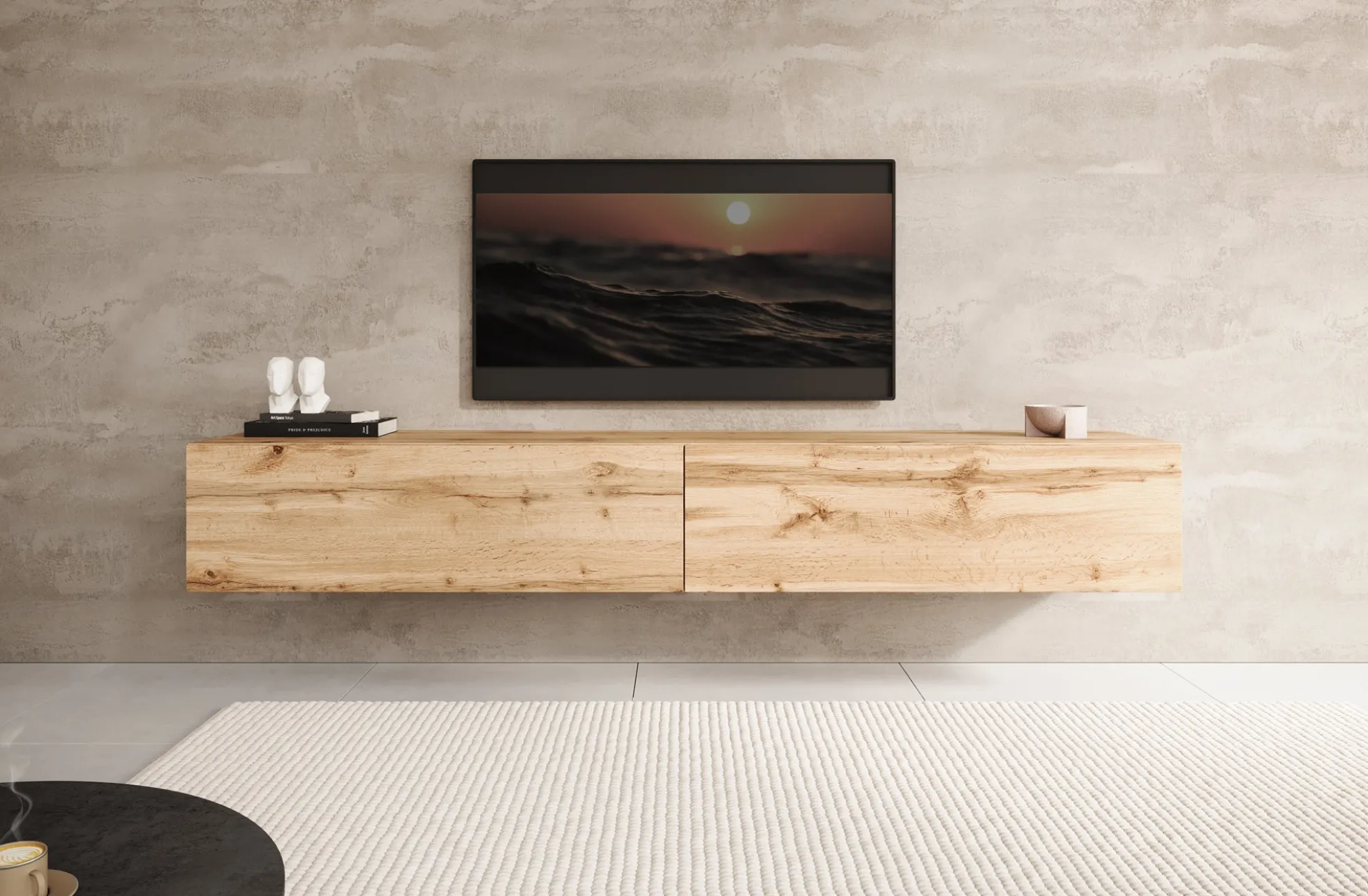 Palm - TV-Meubel - Eiken - 200x40x30 cm