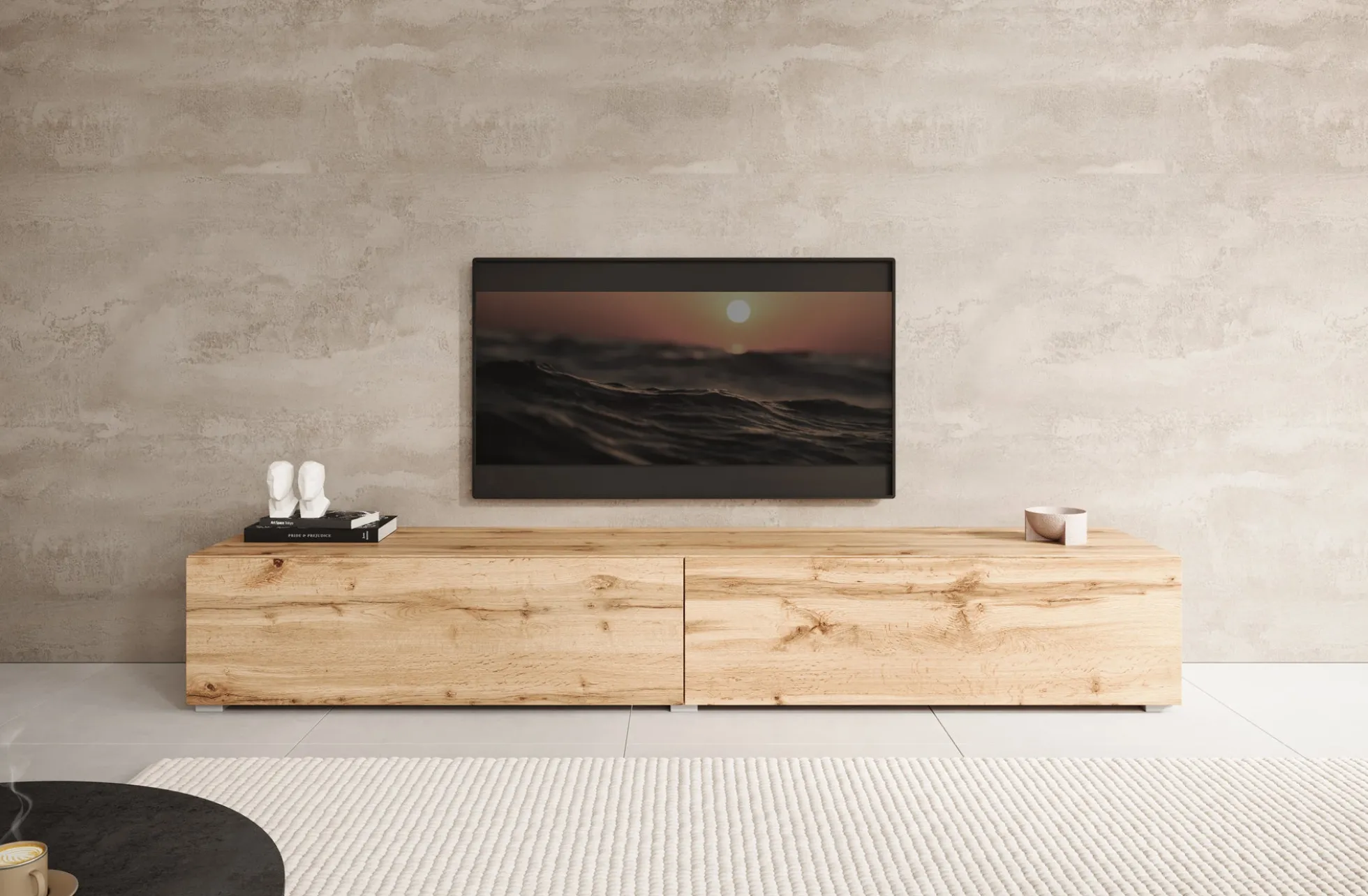 Palm - TV-Meubel - Eiken - 200x40x30 cm