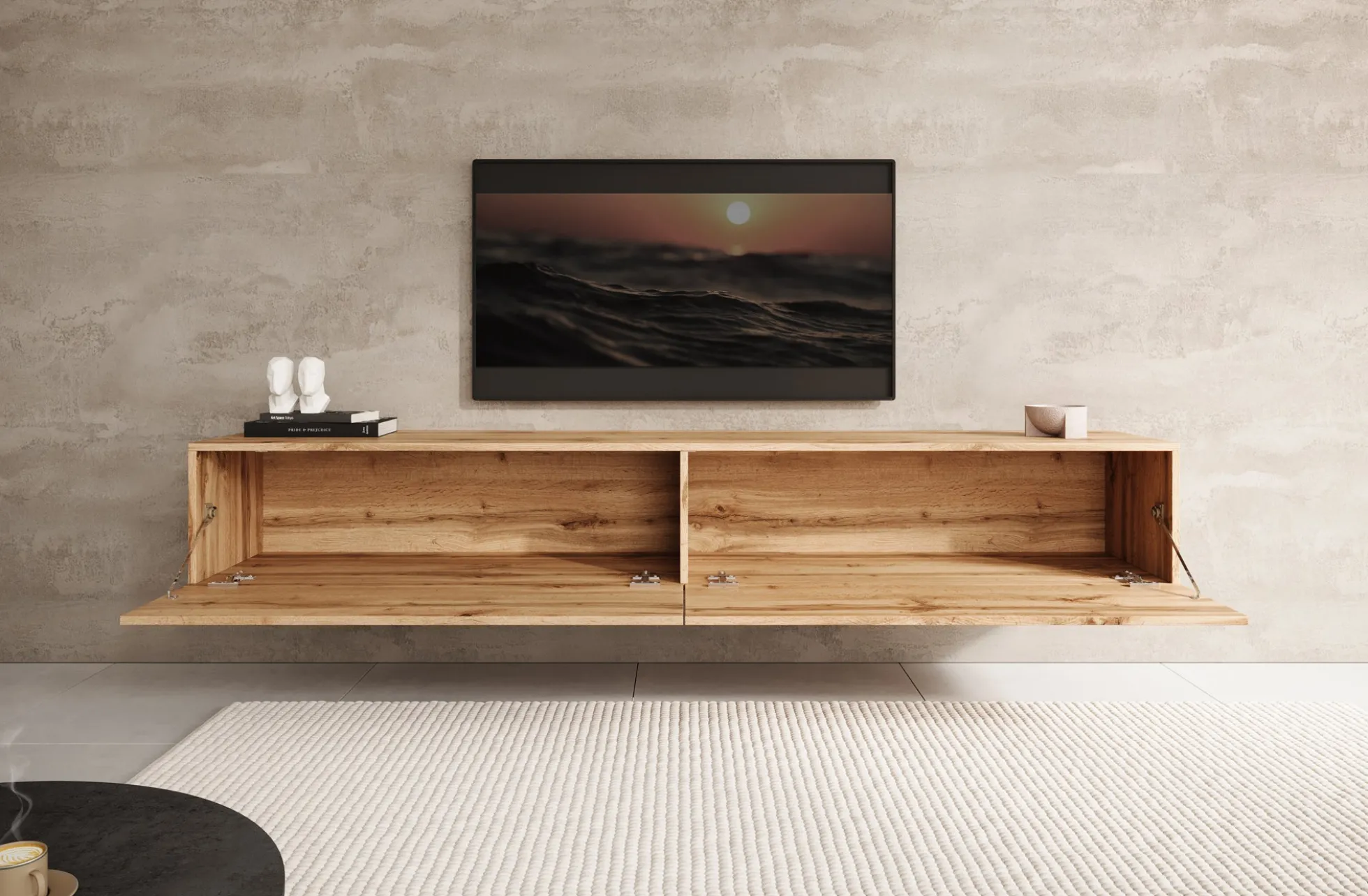 Palm - TV-Meubel - Eiken - 200x40x30 cm