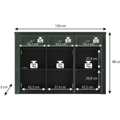 Parello 3 - Dressoir - Groen - 130x43x88 cm