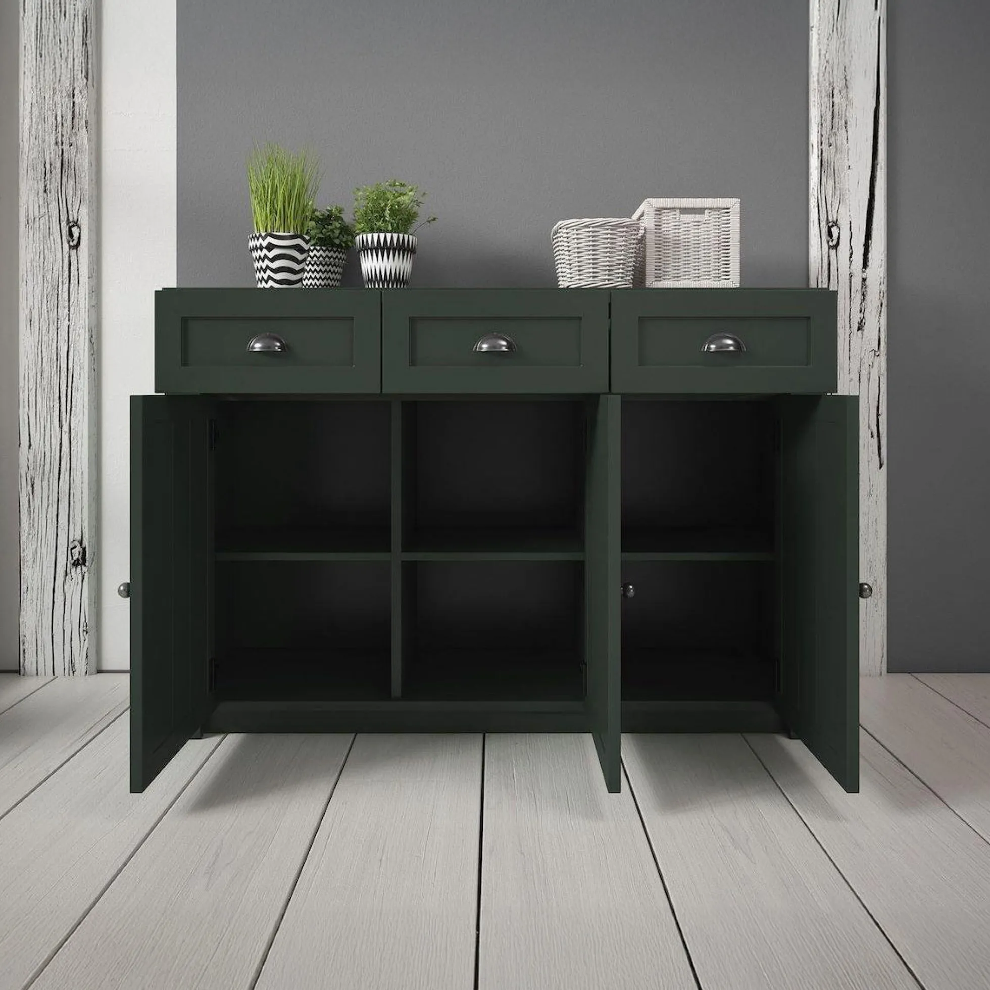 Parello 3 - Dressoir - Groen - 130x43x88 cm