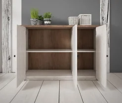 Parello 4 - Dressoir - Wit/eiken - 130x43x88 cm