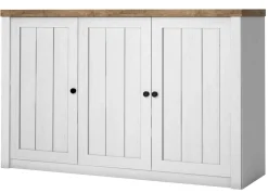 Parello 4 - Dressoir - Wit/eiken - 130x43x88 cm