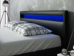 Paris - Tweepersoonsbed met verlichting - Zwart - 180x200 cm