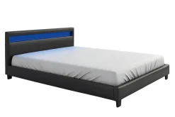 Paris - Tweepersoonsbed met verlichting - Zwart - 180x200 cm