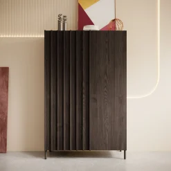 Paz - Dressoir - Donker eiken - 92x44x144 cm