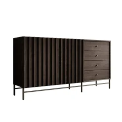 Paz - Dressoir - Donker eiken - 165x44x87 cm
