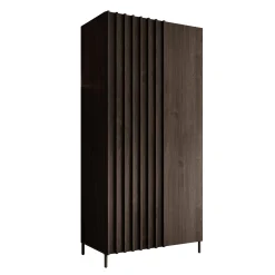 Paz - Kledingkast 2-deurs - Donker bruin - 92x54x196 cm