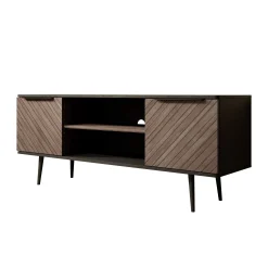 Pedro - TV-Meubel - Donker eiken/zwart eiken - 150 cm