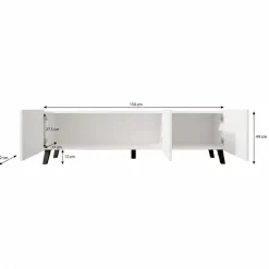 Pepinos 2 - TV-Meubel - Eiken - 150x42x44 cm
