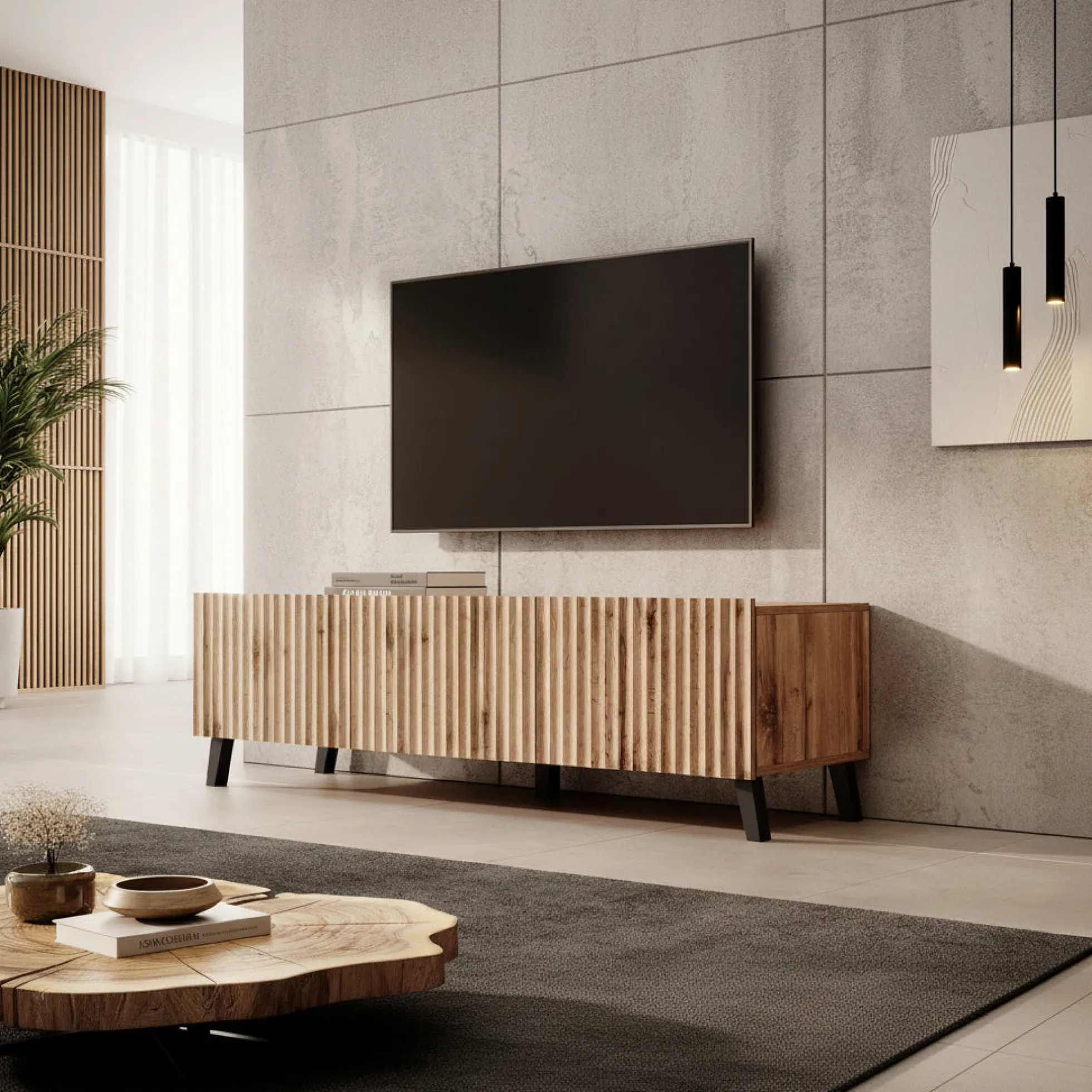Pepinos 2 - TV-Meubel - Eiken - 150x42x44 cm