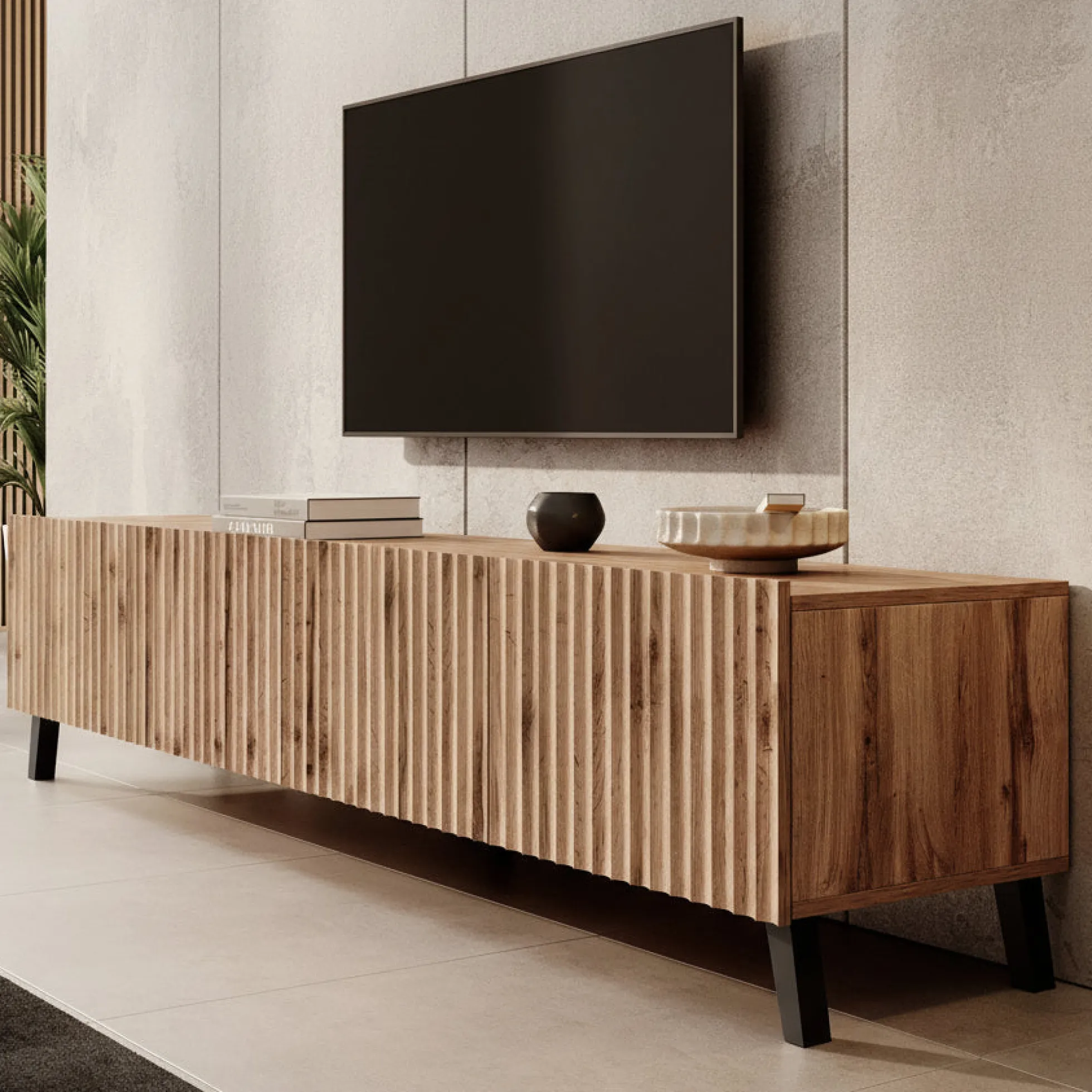 Pepinos 2 - TV-Meubel - Eiken - 200x42x44 cm