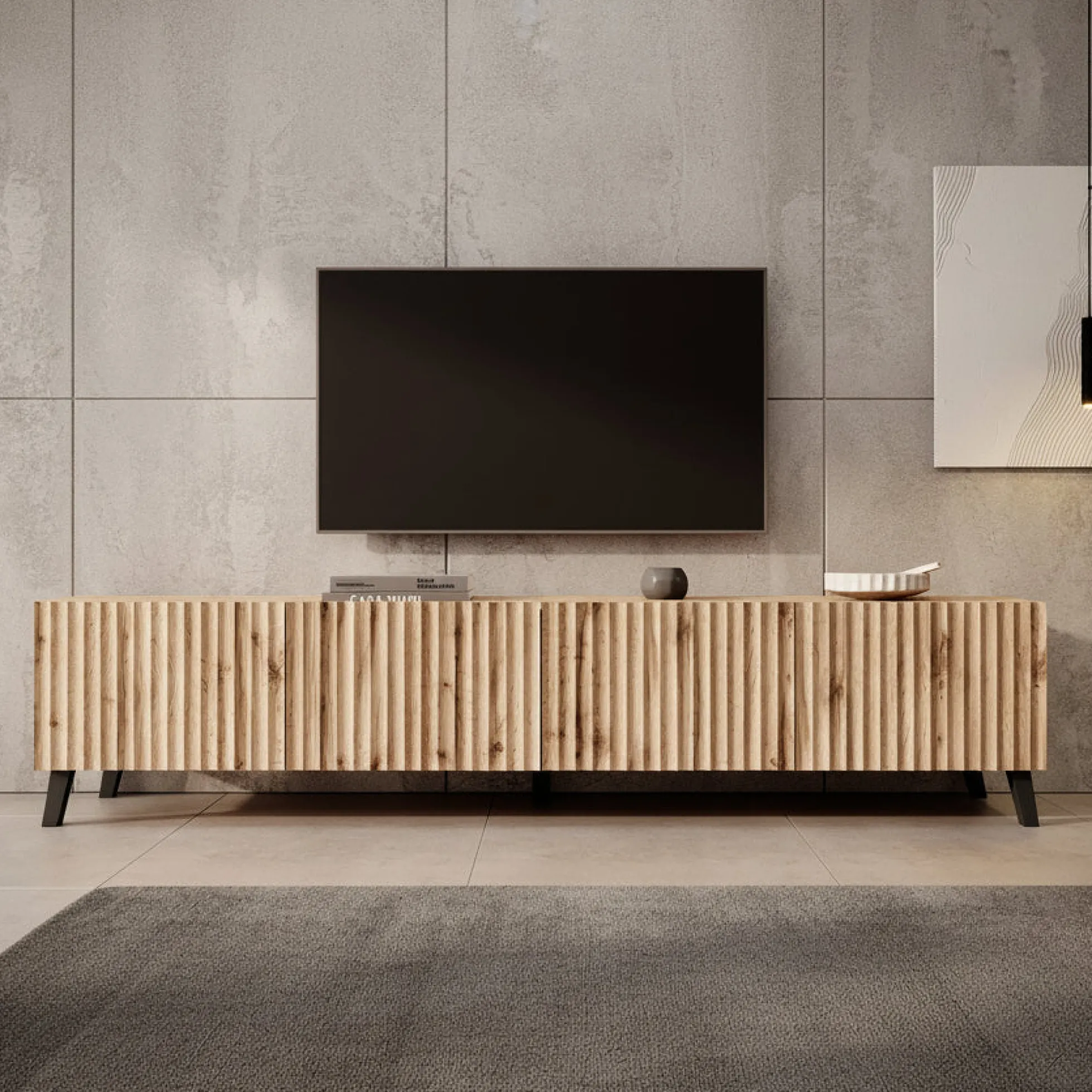 Pepinos 2 - TV-Meubel - Eiken - 200x42x44 cm