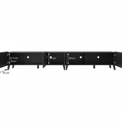 Pepinos 2 - TV-Meubel - Mat zwart - 300x42x44 cm