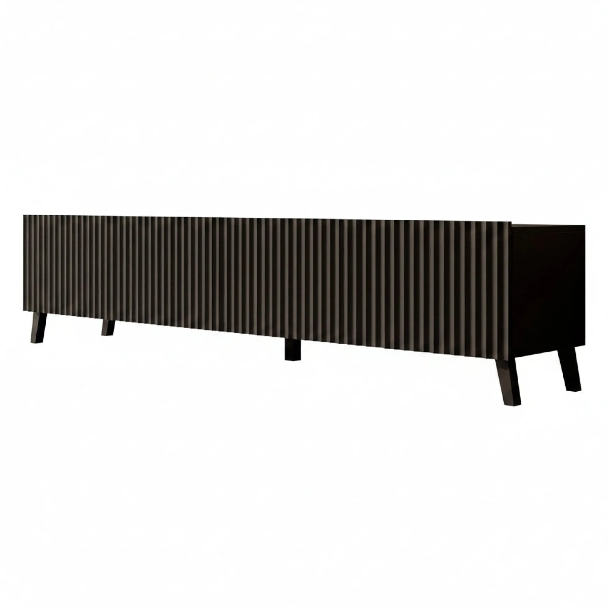 Pepinos 2 - TV-Meubel - Mat zwart - 200x42x44 cm