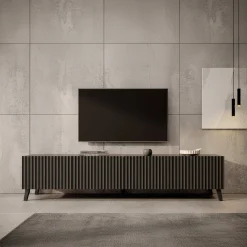 Pepinos 2 - TV-Meubel - Mat zwart - 200x42x44 cm