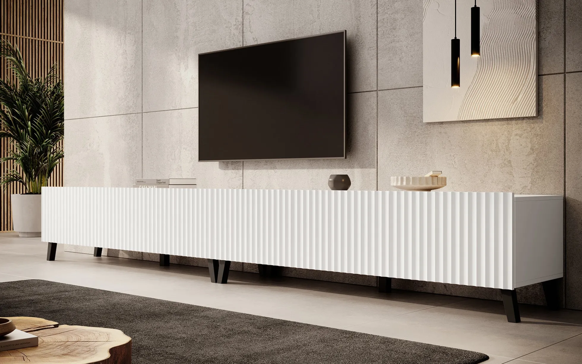 Pepinos 2 - TV-Meubel - Wit - 300x42x44 cm