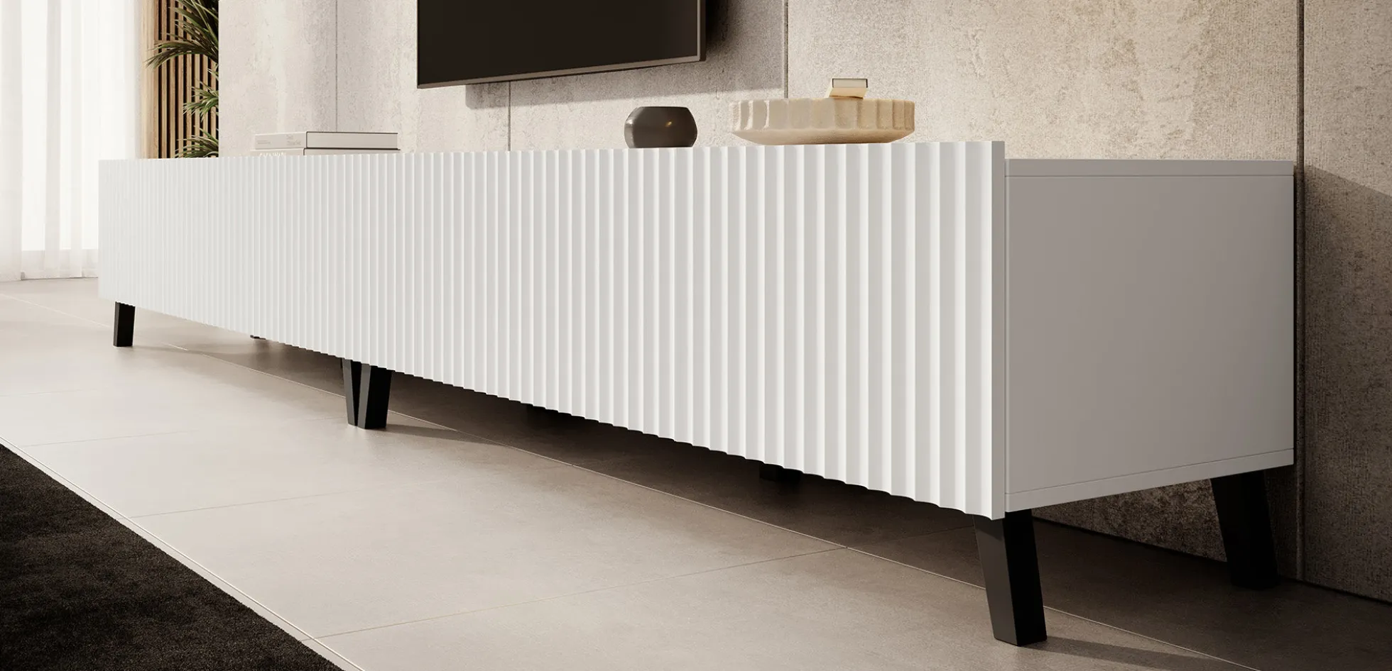 Pepinos 2 - TV-Meubel - Wit - 300x42x44 cm