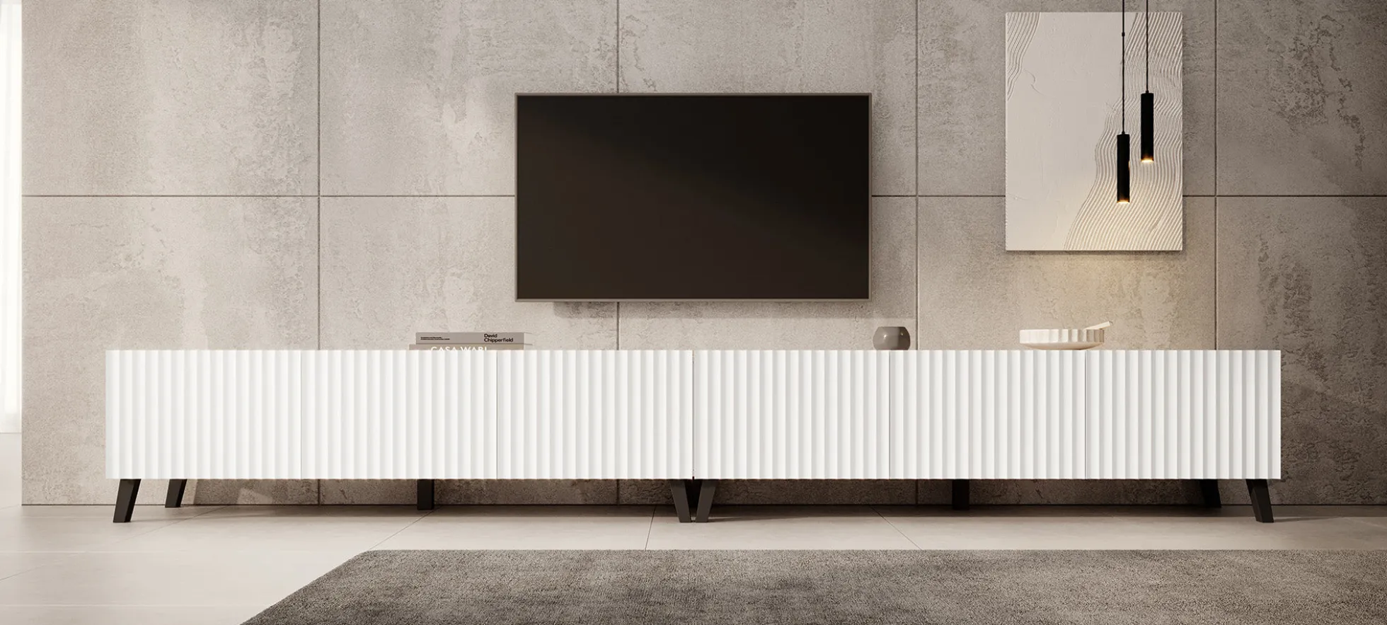 Pepinos 2 - TV-Meubel - Wit - 300x42x44 cm