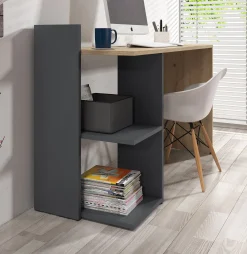 Pierre - Bureau - Eiken/antraciet - 120x52 cm