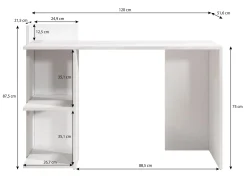 Pierre - Bureau - Zwart - 120x52 cm
