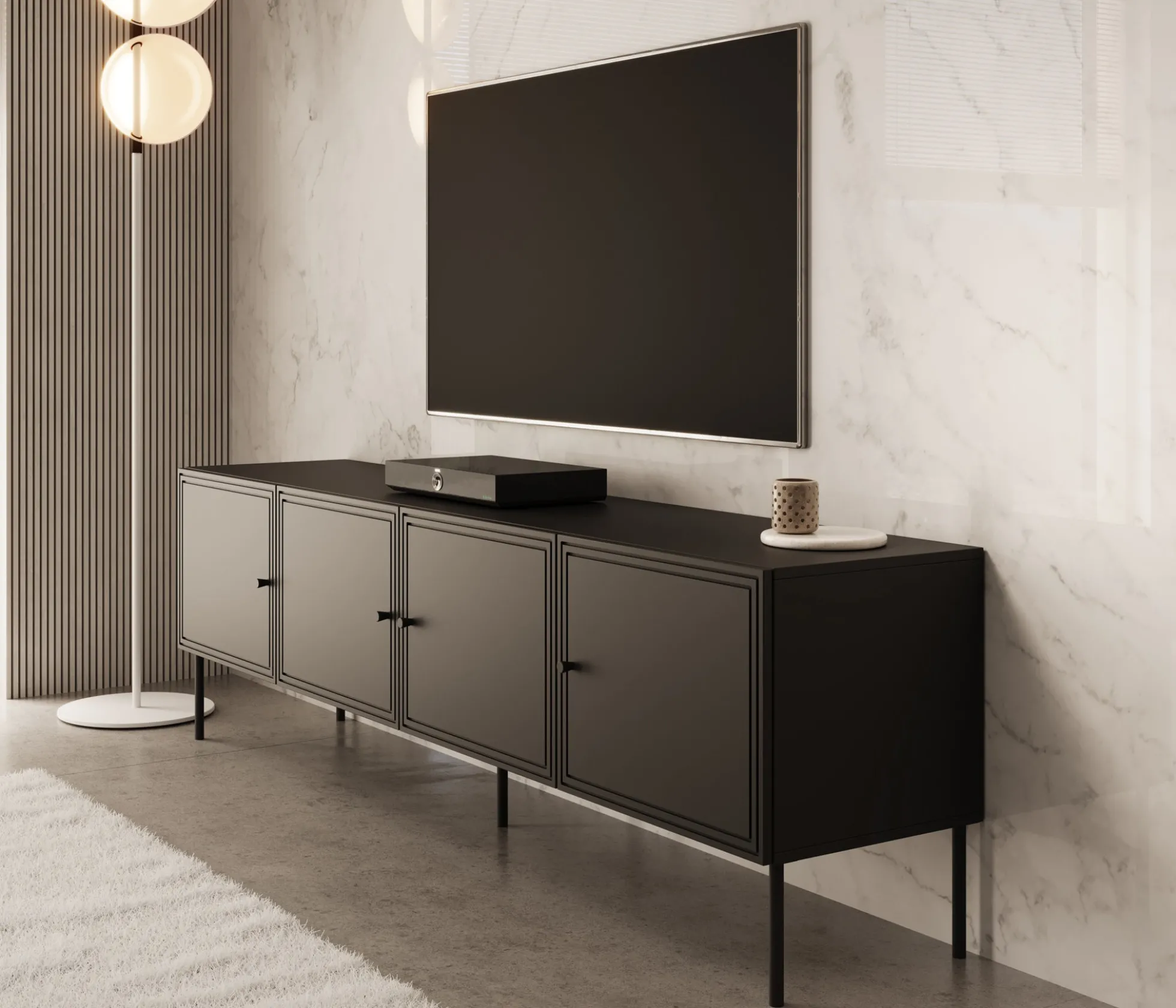 Pierson - TV-Meubel - Zwart - 201 cm